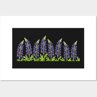 Texas Bluebonnet Flowers - Purple Floral Artwork Posters and Art